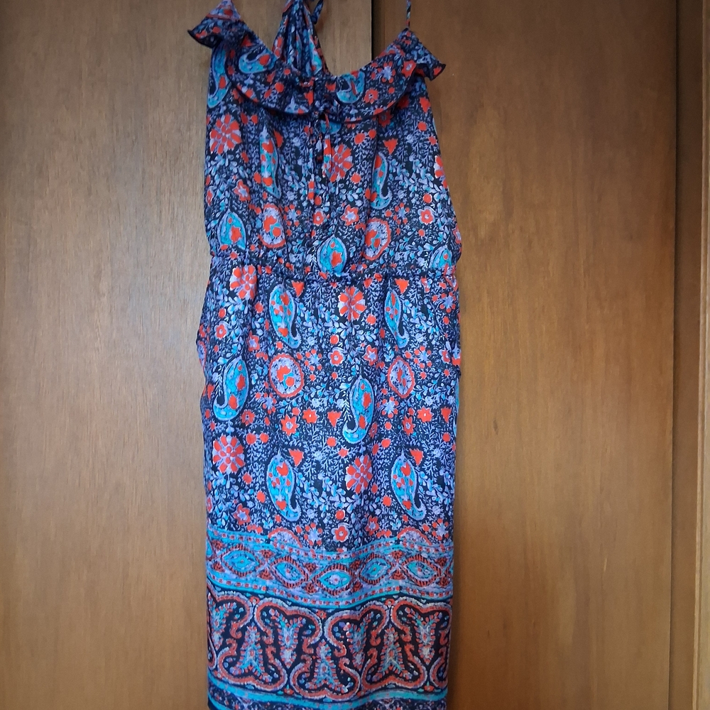 American Eagle Outfitters Blue and Red Floral Dress